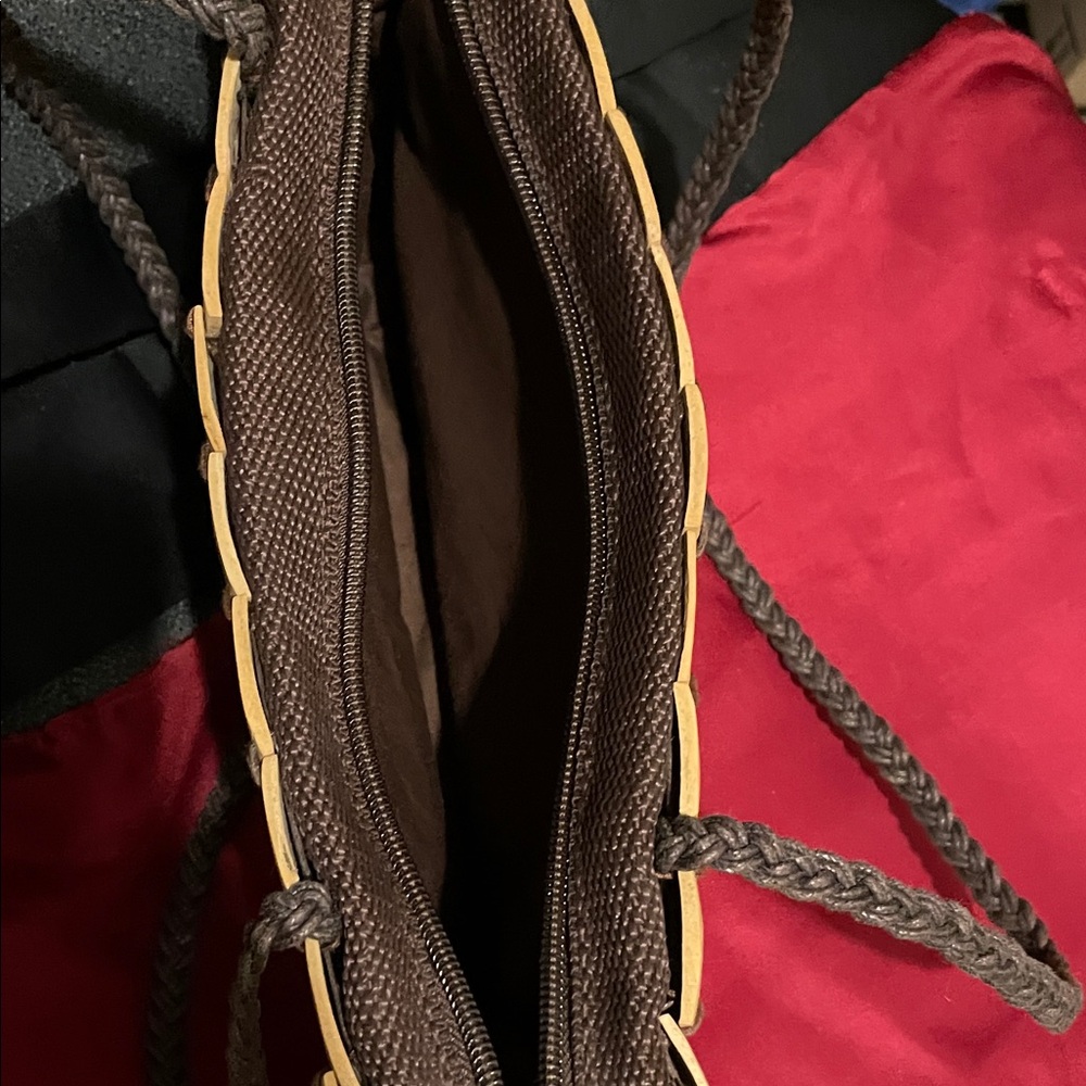 Source Unknown Tan and Brown Patterned Shoulder Bag - Picture 2 of 10